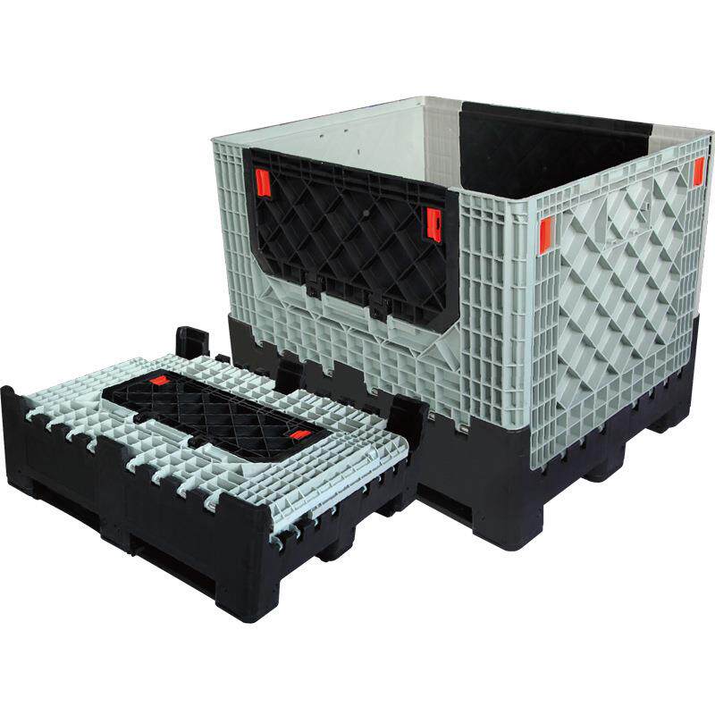塑料卡板箱可叠加厚转箱工大型业折物流VDI集装箱带盖周水果托盘