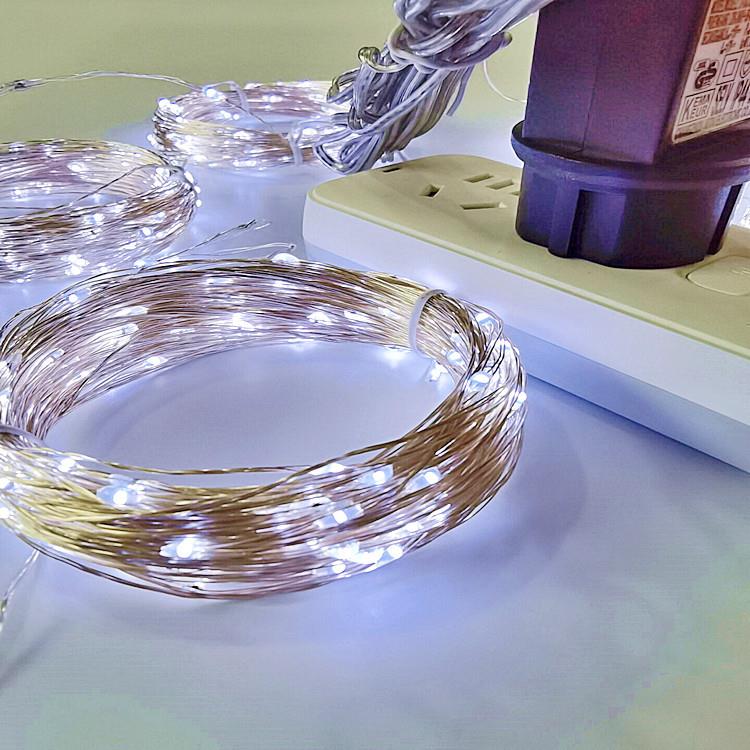 厂家直供铜DY-500WW线灯铜串低压插电款铜丝彩灯星迷你灯条灯带星