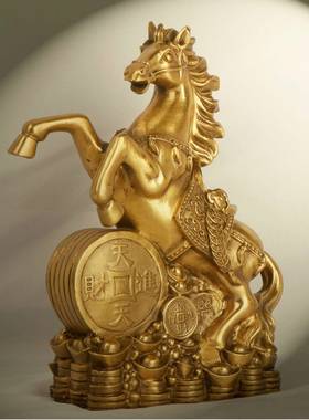 铜金马功铜马金ARF马到成钱家居办摆公室件