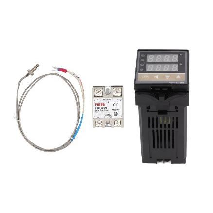 温控器3件套0-400℃温控器AC85V-265V（REX-C100FK02-V*AN）+1米