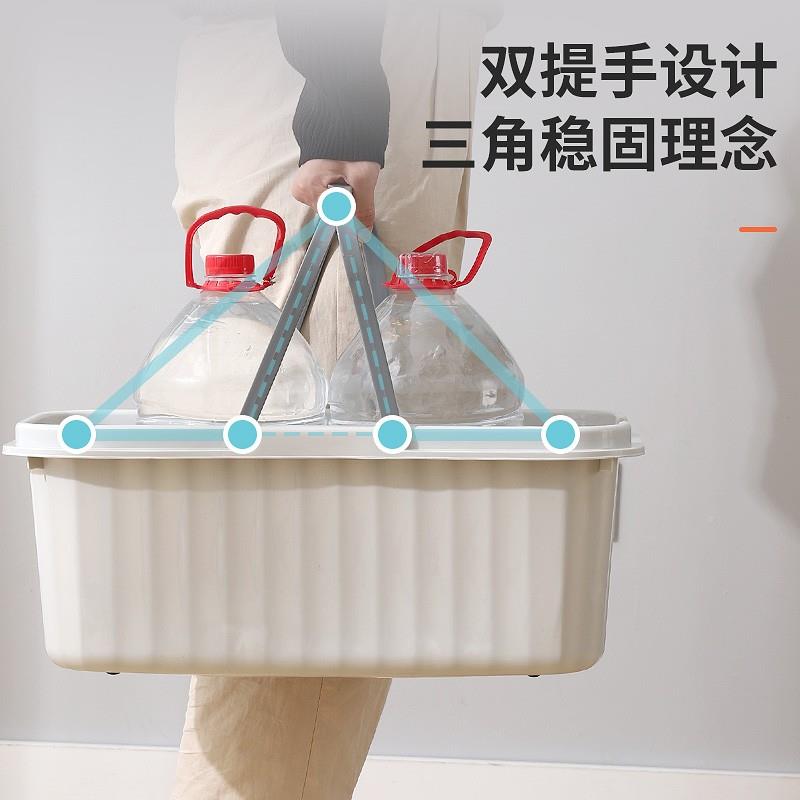 拖把绵专用桶水桶洗拖GSJ把桶长方家用单桶平板形拖布海拖大容量