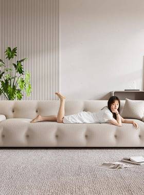 意式轻罗ZG-68137奢奇堡布艺拉扣沙沙发现代小户组型客厅直排网红