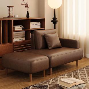 窄沙发小发户型款 小沙双人躺黑色可睡可懒人不占空YKb44pBh间公寓