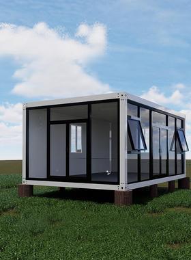 商铺YYI办公箱室集装阳光房拆快拼箱房工地玻璃卸可房项目部活动