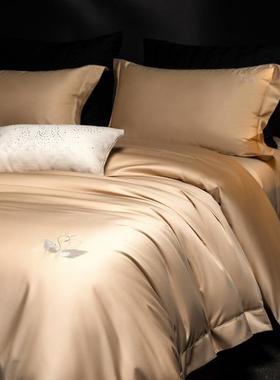 欧式轻奢200支匹棉四件马码套100高纯棉数印花LYJ-XHH2全棉床单被