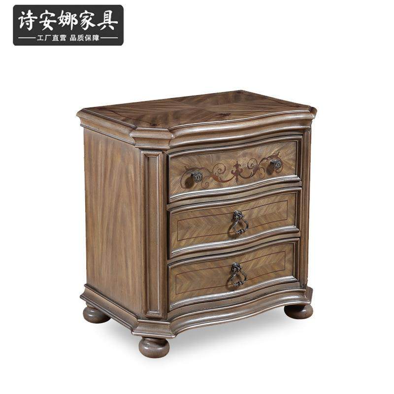 大利意风维罗储纳系列床头柜欧式实木雕刻卧室物柜边几EFH柜角柜
