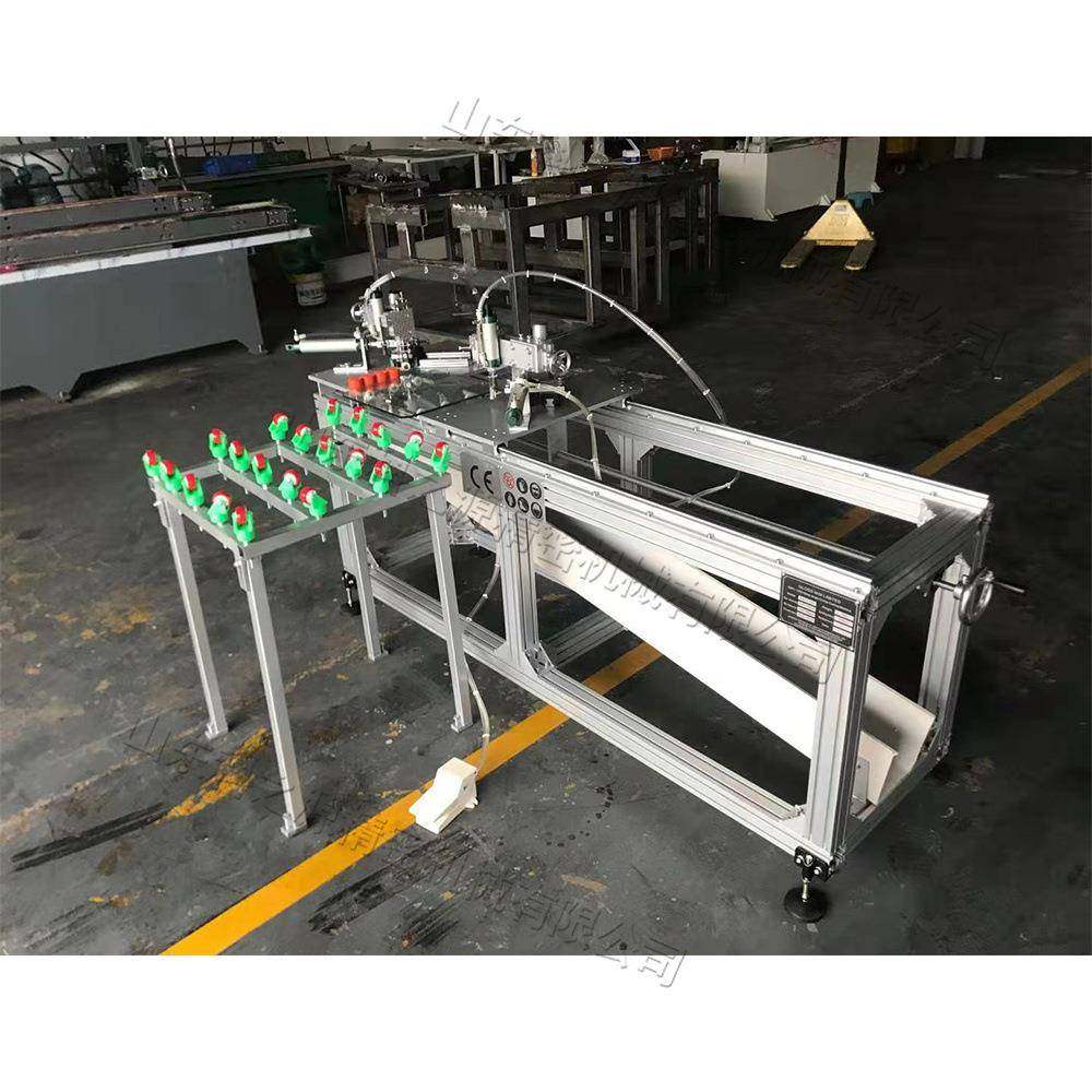 小型双工位锯切机电动双头玻璃切角机灯饰相框玻璃气动切割机