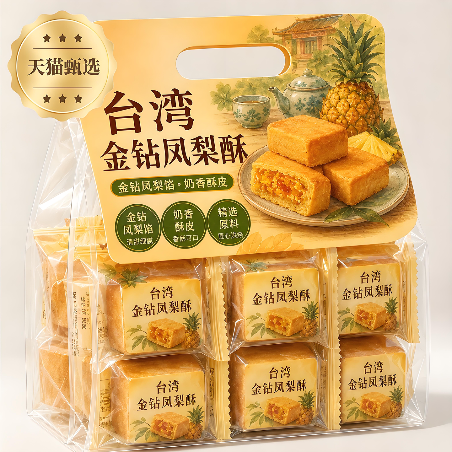 正宗台湾佳德凤梨酥原装进口老字号土特产十大组合黑金师傅铁盒