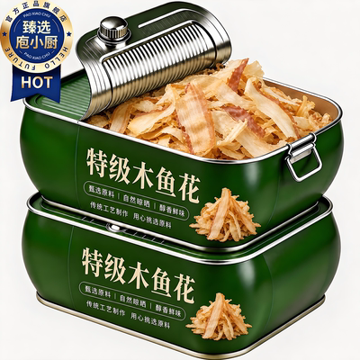 日本进口木鱼花鲣鱼干商用章鱼小丸子昆布整条日式家用会跳舞的