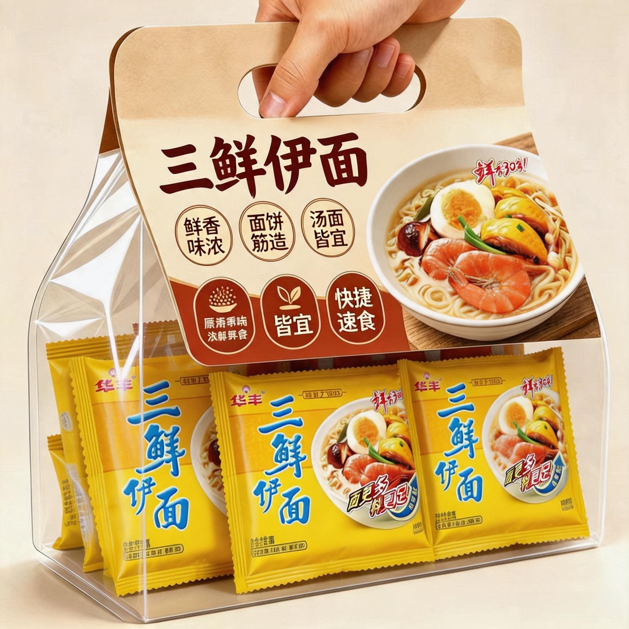 三鲜伊面整箱广西袋装官方旗舰店图片