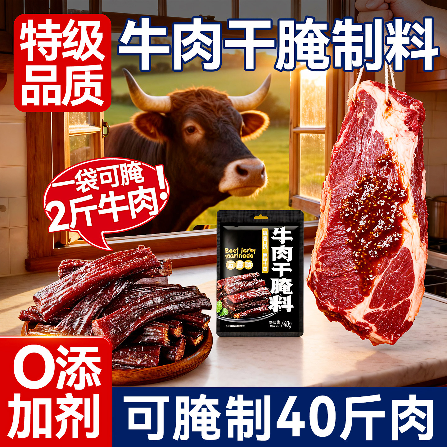 特级品质牛肉干腌制料专用调料自制香辣五香麻辣风干肉猪肉干腌料