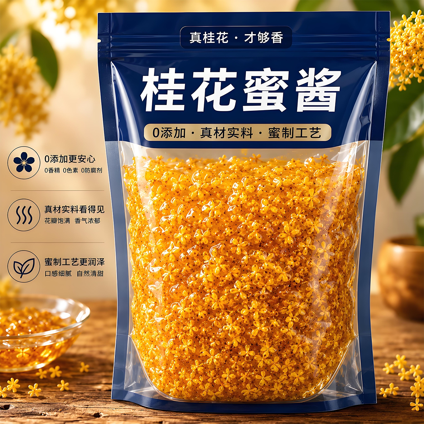 正宗桂花蜜酱0添加官方旗舰店商用咖啡专用冰粉蜂蜜0卡0糖老字号图片