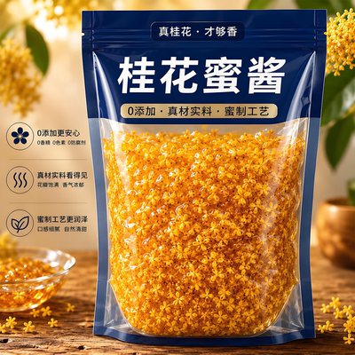 正宗桂花蜜酱0添加官方旗舰店商用咖啡专用冰粉蜂蜜0卡0糖老字号
