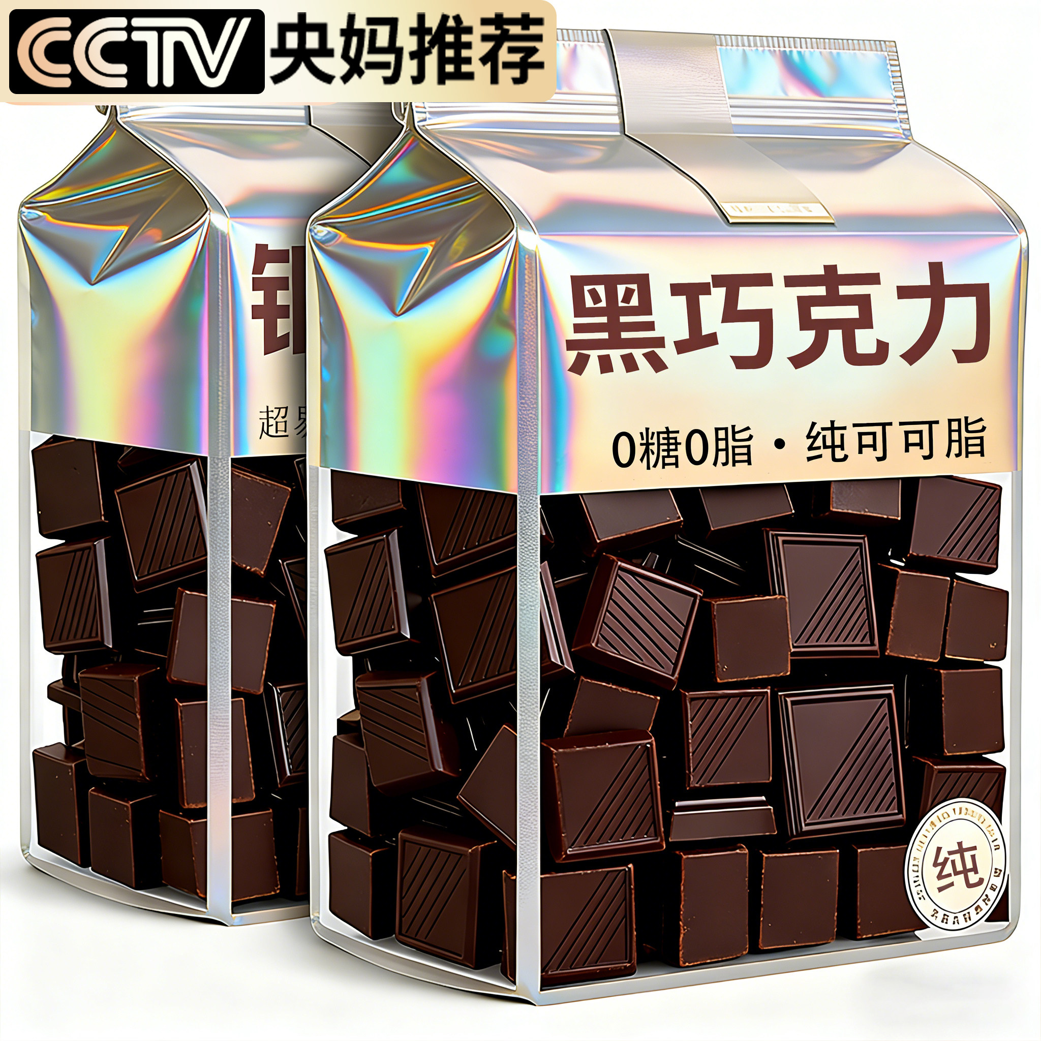 热销100W+无蔗糖0脂黑巧克力