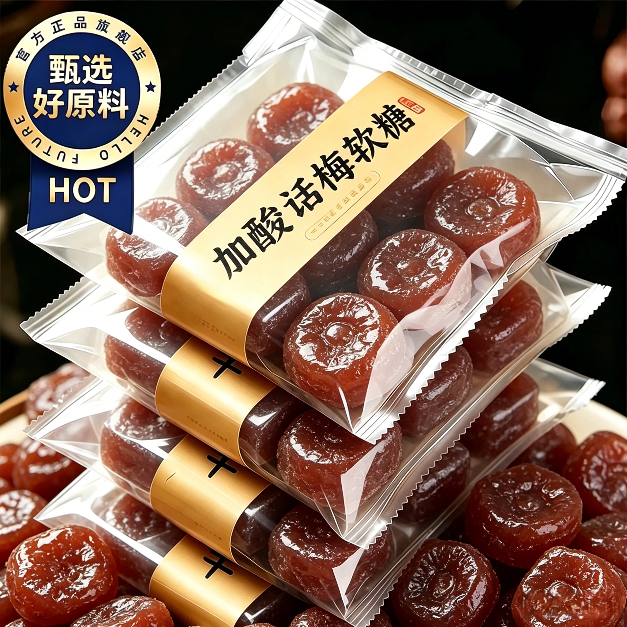 农科院加酸话梅软糖广东老字号官方旗舰店独立包装弹软糯学生零食