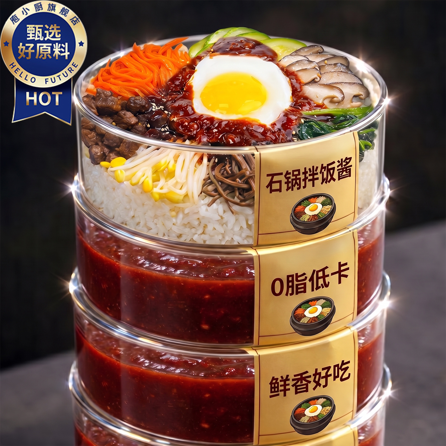 石锅拌饭酱正宗韩国韩式儿童官方旗舰店0脂原装进口商用低卡辣