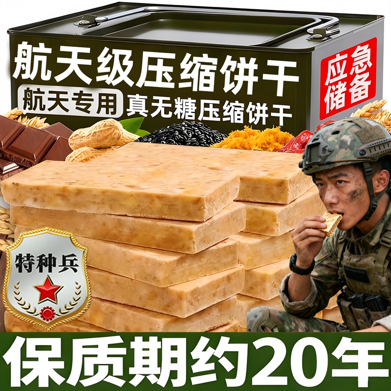 热销100W+无添加剂压缩饼干