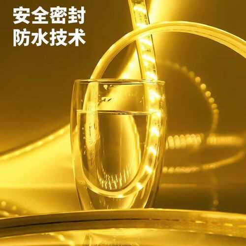 程灯带LED灯条白光180灯室外户外吊顶隧道暖光320灯100米装