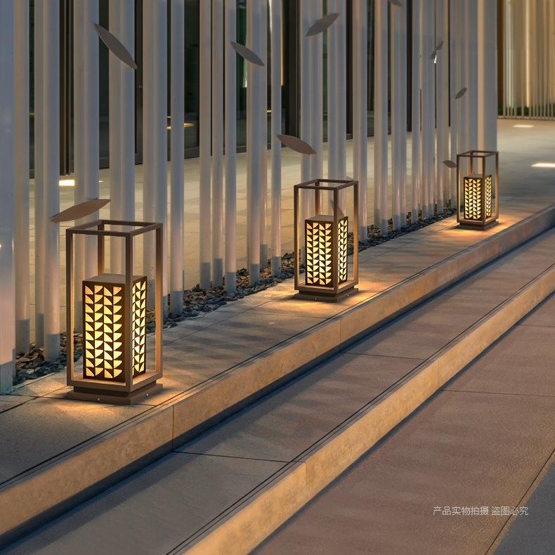 不锈钢中式户外庭院灯景观草坪灯防水户外灯花园别墅道路草地灯