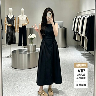 品艾诺丝官方旗舰店国内代购2026夏款收腰赫本连衣裙BR902120