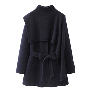 arioseo品艾诺丝官方旗舰店2025冬新披肩斗篷双面羊绒大衣W373272