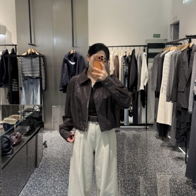 春新款立领短外套上衣