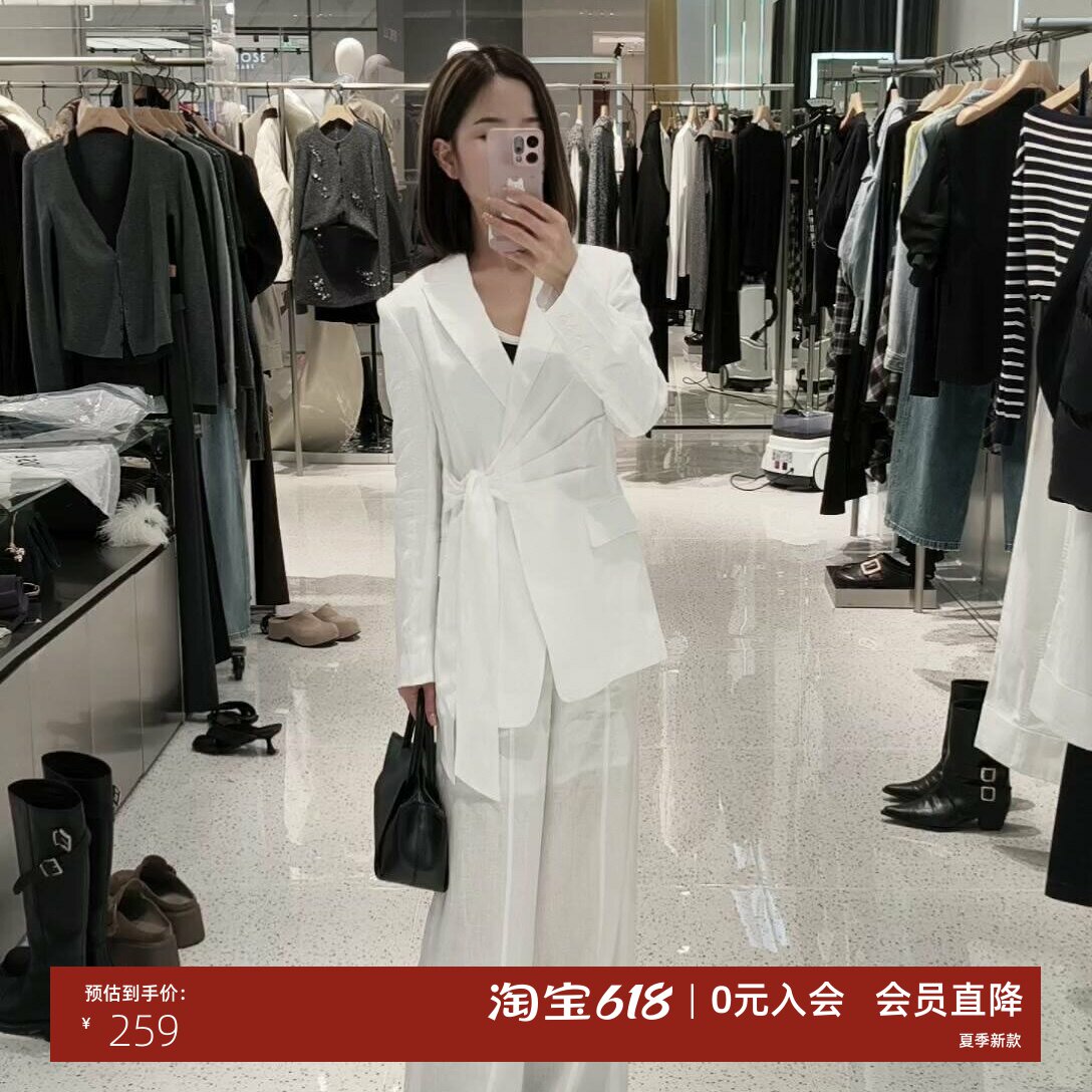 品艾诺丝官方旗舰店正品国内代购2026春款双排扣西服套装BR131139