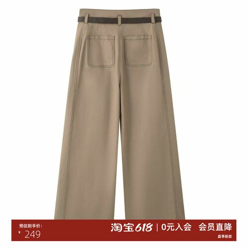 女士高腰显瘦松弛感阔腿裤
