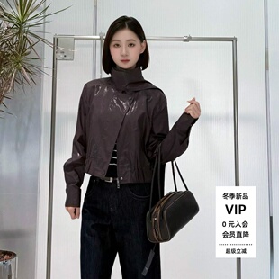ariose0品艾诺丝官方旗舰店2026秋季新款立领短外套BR103193