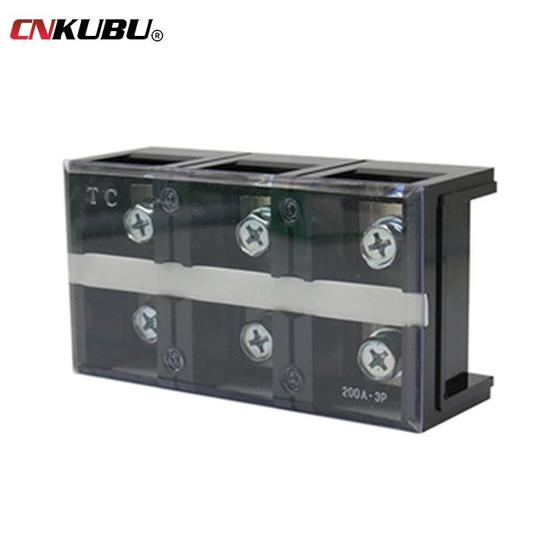 铜件TC-200A固定式大电流接线端子板排200A电线柱接线盒座3P4P5P