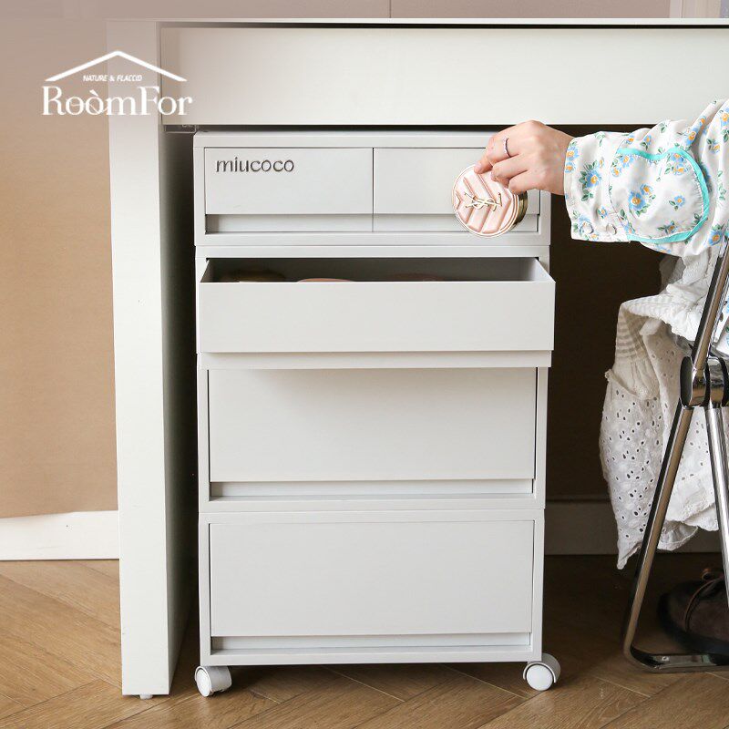 化妆品收纳柜护肤品收纳盒落地抽屉桌面置物架大容量梳妆台可移动