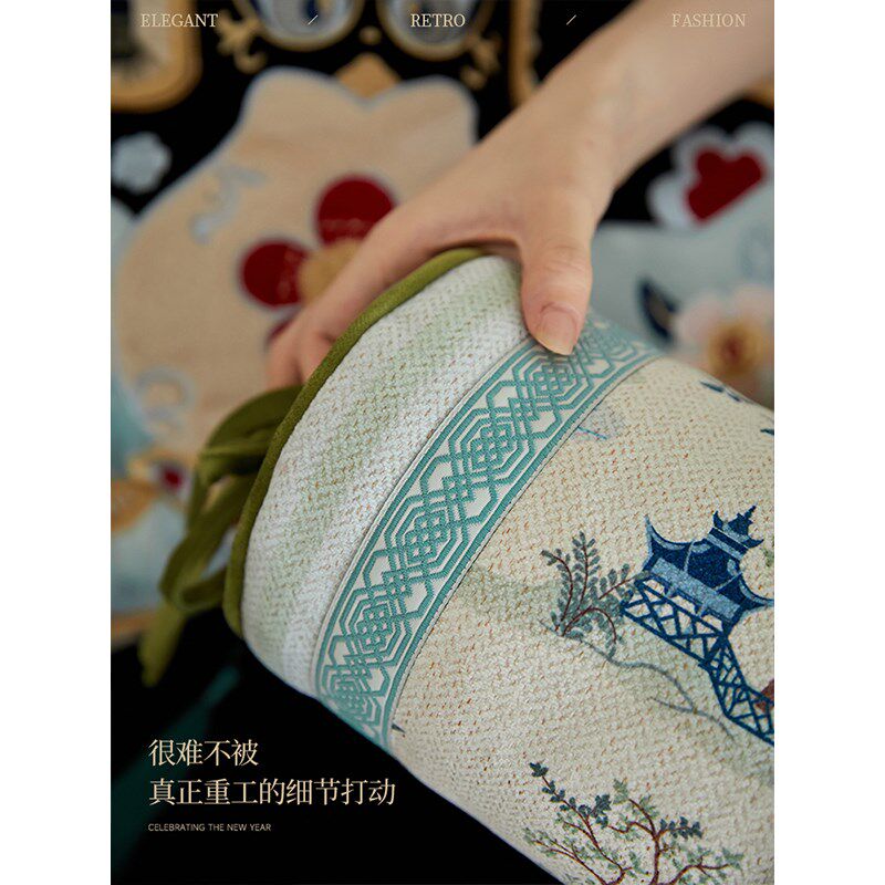 蜡笔派纸鸢系列行梦楼阁抱枕新中式氛围感沙发靠枕靠垫定制