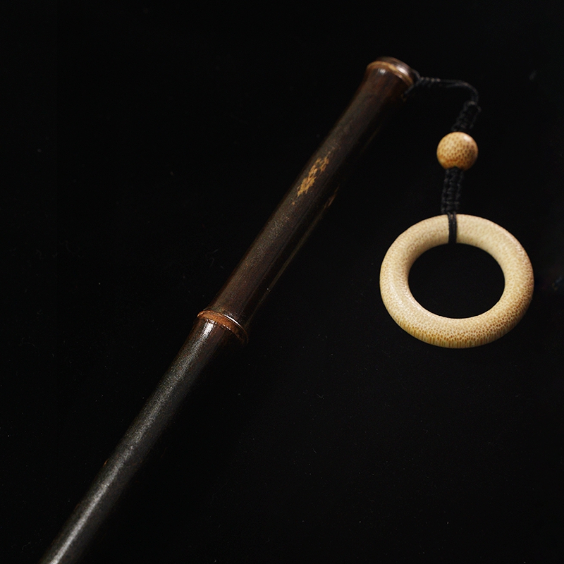 紫竹教鞭戒尺家用竹条实心紫竹鞭实心竹把玩件文玩竹子把件教棍