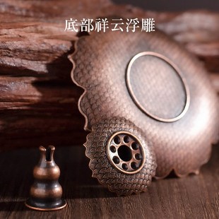 线香底座插香炉熏香檀香炉家用室内香座香托沉香铜香插香薰炉盘香