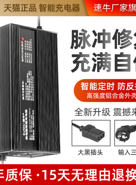 60v15a电动四轮车大功率充电器48V10A12a18a72v100ah电动汽车通用