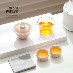 便携式 旅行茶具一壶两杯玻璃快客杯户外露营旅游功夫茶具可印logo