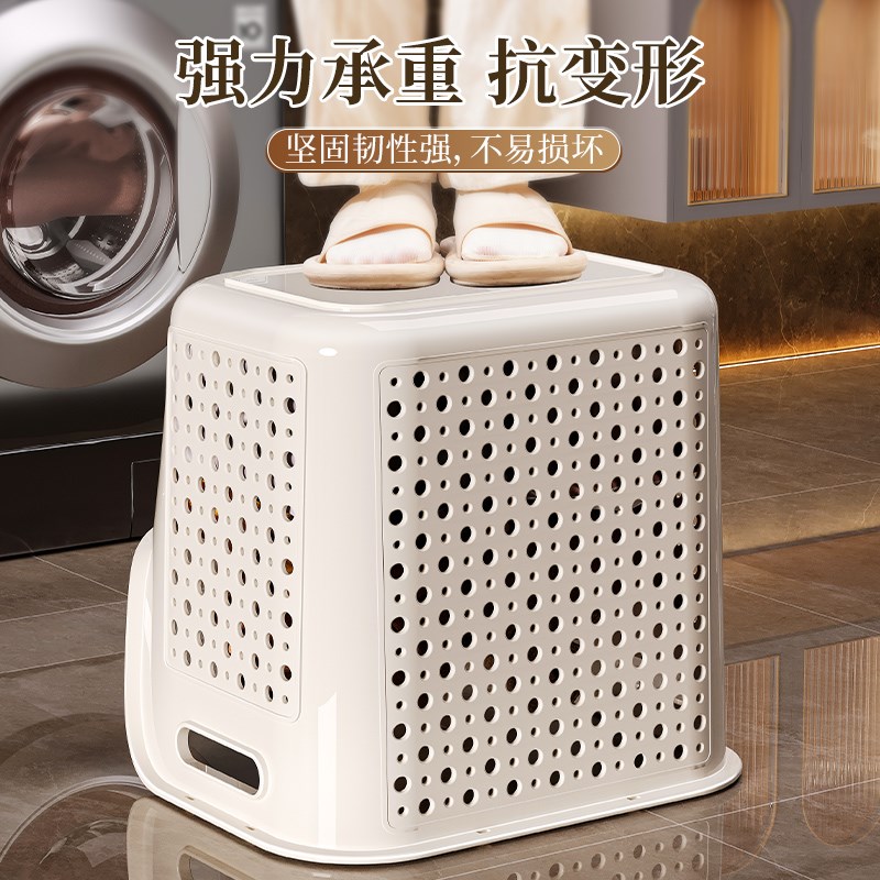 脏衣篓家用脏衣服收纳筐脏衣篮卫生间放衣服收纳桶神器双层带轮子