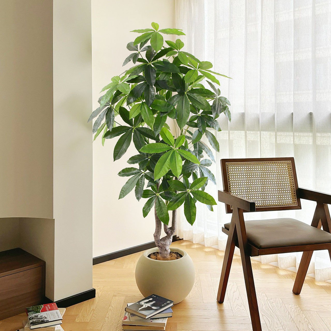 彷真发财树装饰植物室内