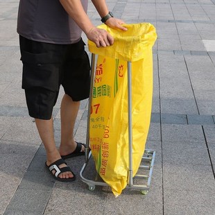 带滑轮装袋器灌袋子神器编织袋支撑架蔬菜玉米网眼袋快递打包架子