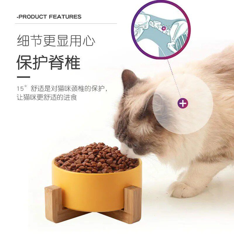 猫碗陶瓷狗碗黑色水碗黑碗猫咪狗猫狗碗/慢食碗