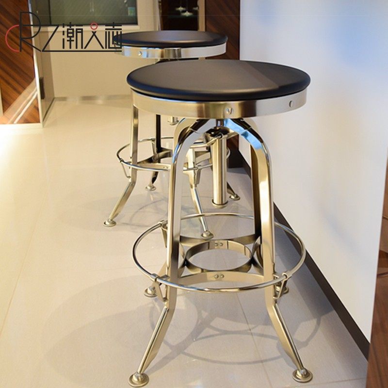 loft工业风吧台椅子升降复古金属酒吧椅侘寂风靠背高脚凳吧台凳子,商业/办公家具,酒吧椅,淘宝优惠券,粉丝福利购,淘宝优惠卷