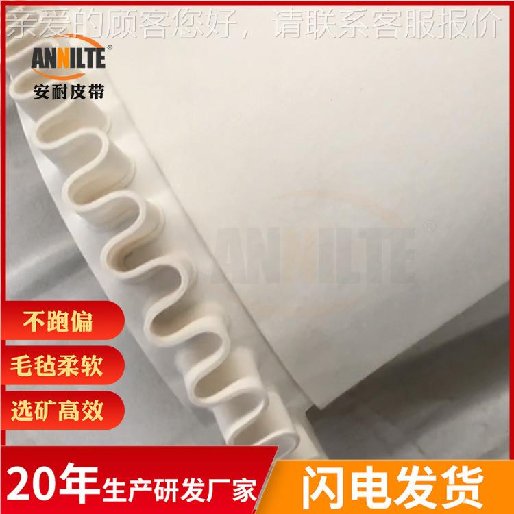 尾矿选矿布沟机毛毯机输送带悬振式震动毛毯机皮带毛毡 山东安耐