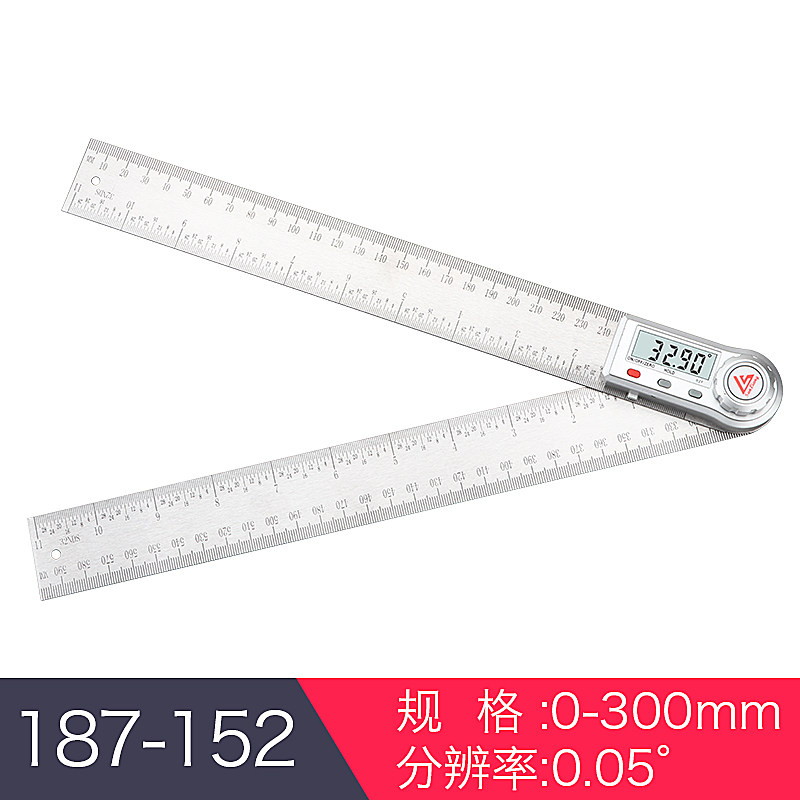 日本三量数显角度尺量角器测量仪木工高精度90度多功能万用能角尺