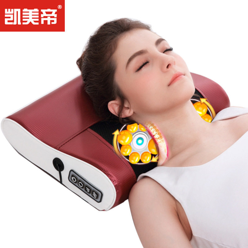 按枕颈椎按器多功能颈部腰部肩部按垫电动枕头家用全身