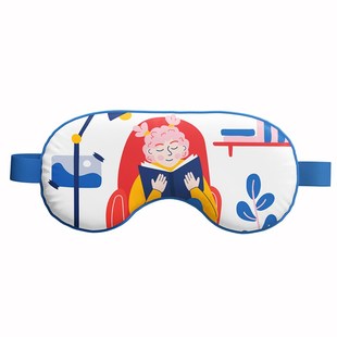 真丝眼罩定制logo图案企业广告礼品diy宣传遮光睡眠眼罩来图定做