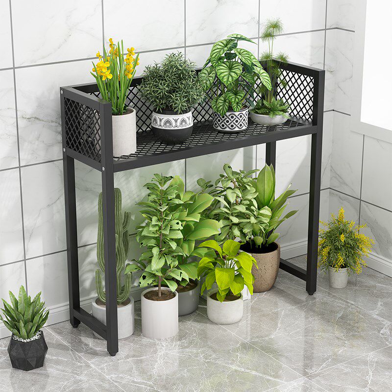 空调外机花架置物架阳台多层客厅落地式户外铁艺多肉花盆架可移动