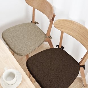 小米麻椅子坐垫马蹄形椅垫实木餐桌凳子座垫防滑垫家用四季 可拆洗