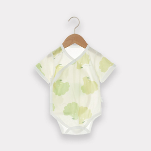 品牌折扣店撤柜婴幼儿连体衣夏季 包屁衣男女宝宝三角哈衣 纯棉薄款