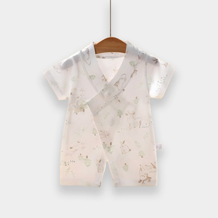 短袖 品牌专柜撤柜婴幼儿夏季 连体衣超薄纱布纯棉爬服 撤柜专区