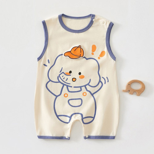 【撤柜专区】品牌专柜婴儿夏季衣服卡通哈衣薄款爬服连体衣夏装